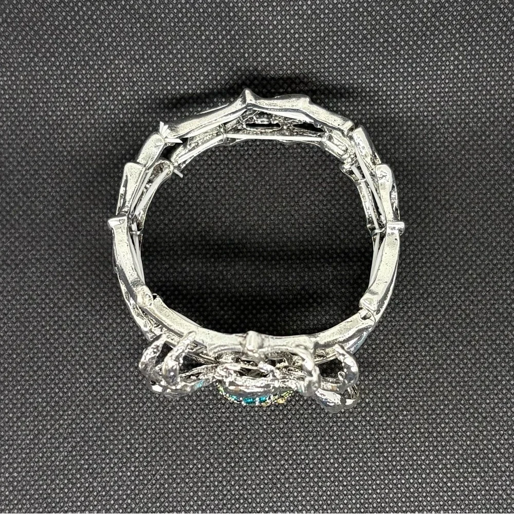 Statement Spicer Web Cuff Bracelet | Crystal Rhinestone | Halloween Gothcore - Picture 7 of 7